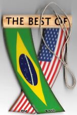 Rear view mirror car flags Brazil and USA Brazilian unity flagz for inside car picture