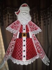 Handmade 3D Santa Claus FSL lace and oregonza Christmas Tree Topper picture