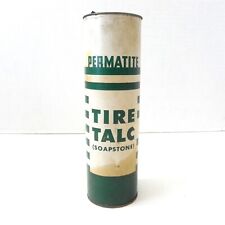 VINTAGE PERMATITE TIRE TALC SOAPSTONE 8 OZ CARDBOARD CAN APPROX 1/2 FULL USED picture