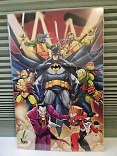 Batman TMNT Adventures Joker Harley 11x17 Art Print Eddie Nunez Signed w/ COA picture