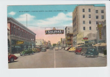 Postcard CA Salinas California Main Street Polly Anna Bakery c.1935 G3 picture
