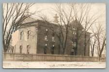 Brick School Building RPPC Dolton Illinois? Cook County? Antique Photo 1908 picture
