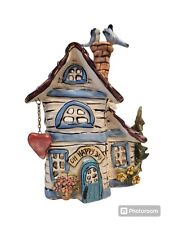 2002 BLUE SKY CLAYWORKS TEALIGHT CANDLE COTTAGE HOUSE OH HAPPY DAY picture