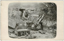 RPPC Soldier In Battle￼ Iconic￼ World War 1 postcard  WWI French Adrian Helmet picture