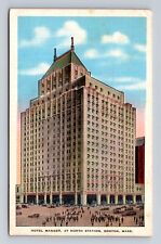 Boston MA-Massachusetts, Hotel Manger, Advertisement, Vintage c1939 Postcard picture