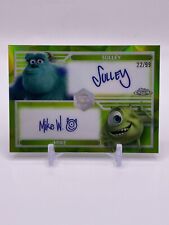 2023 Topps Chrome Disney 100 SULLEY MIKE Monsters Inc DL-6 DUAL AUTO GREEN /399 picture
