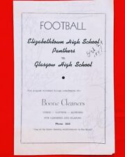 1947 GLASGOW Kentucky GHS High School Football Game Program vs. Elizabethown KY picture