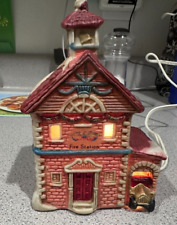 VTG AMES VICTORIAN VILLAGE COLLECTIBLES  FIRE STATION- WORKING picture