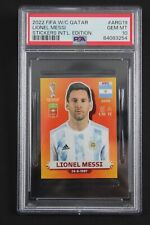 Lionel Messi PSA 10 / Panini World Cup Qatar 2022 Sticker / #ARG 19 Orange picture