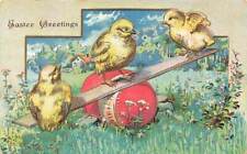 c1910 Fantasy Chicks Egg Seesaw Germany Easter P350 picture