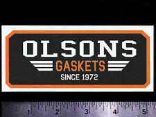 OLSON Gaskets - Since 1972 - Original Vintage Racing Decal/Sticker picture