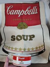 Vintage Campbell's Soup Company Tomato Soup Canvas Potato Sack And Bowl/mug 1998 picture