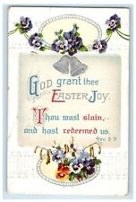 1913 Easter Joy Clapsaddle (?) Bells Flowers Embossed Charlestown WV Postcard picture