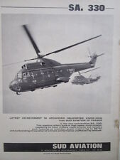 4/1967 PUB SUD AVIATION HELICOPTER PUMA SA.330 ALT HELICOPTER HELICOPTER AD picture