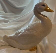 Large Vintage White Porcelain Duck Goose  picture