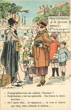 1920s Street Photographer Mother Children Comic Humor Postcard 21-12953 picture