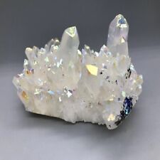 40-200g Rainbow Aura Titanium Quartz Clear Crystal Cluster Specimen Healing Rock picture