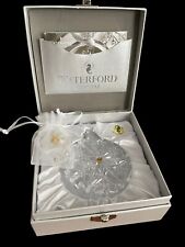 NIB Waterford Crystal Snowflake Wishes 2014 Peace Ornament W/ Enhancer 154682 picture