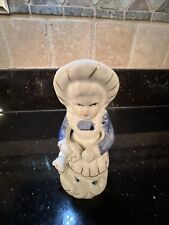 Vintage Victorian Girl With Dog, Porcelain, 5” Tall, Excellent Shape picture