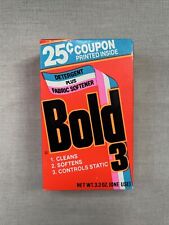 Vtg (Sealed) BOLD 3 Detergent Plus Fabric Softener One Use Sample Box 3.4oz NOS picture
