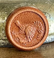 Vintage Leather Grouse Button picture