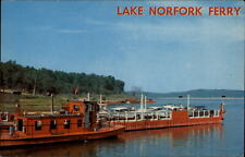Norfork Arkansas Free Ferry pier 1950s cars ~ postcard sku449 picture