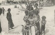 PC CPA INDIA, CHANDERNAGOR, BENGALI CHILDREN'S GROUP, Vintage Postcard (b21875) picture
