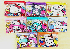 Daiso Japan Sanrio Characters Flat Pouch Set of 8 Hello Kitty 50th Anniversary picture
