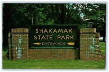 c1960 Shakamak State Park Entrance West Jasonville Facilities Indiana Postcard picture