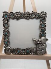 Vintage Child's Frame W/Bear And Honey. Bee's And Blue Stones picture