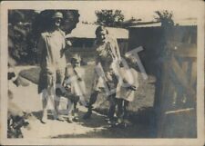 Antique Family Portrait Garden Rural Scenery Collectible 1927 Photo picture