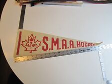 Vintage Sarnia Canada S.M.A.A. Hockey Souvenir Pennant BIS  picture
