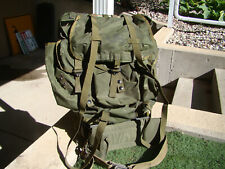 70s US Army Military Field Pack Combat Nylon Medium Green LC-1 STATE RECREATION picture