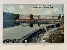 1913 American Steel & Wire Co. Dam Worcester, Massachusetts MA Postcards picture