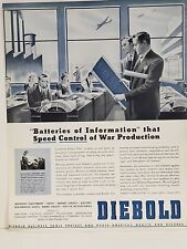 1942 Diebold Safe & Lock Fortune WW2 Print Ad Q2 Batteries Information Defense picture