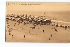 Old Vintage Belgium Postcard of Ostende Panoramic view of the Beach picture