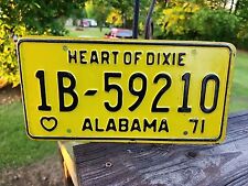 Vintage1971 Alabama Heart Of Dixie License Plate .   picture