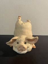 🐷 Vintage 2000 Sealmark Resin LARGE CUTE Pig Piggy Bank with Stopper 🐷 picture
