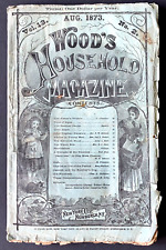 WOOD'S HOUSEHOLD MAGAZINE NEW YORK CITY AUGUST 1873 VOL 13 NO 2 MAGAZINE picture