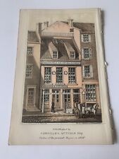 1865 Valentines Manual NYC COLORED LITHO of MAYOR'S HOUSE & FUR BUSINESS  picture