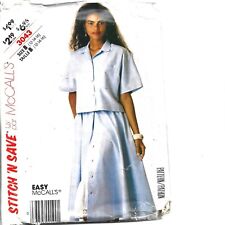 Vintage New McCall's Stitch&Save Pattern 3043 Size B12-16, Shirt/Skirt 1987 picture