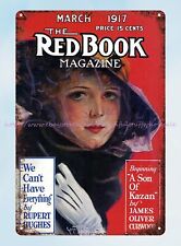 March 1917 issue of The Redbook Magazine Cover metal tin sign discount wall art picture