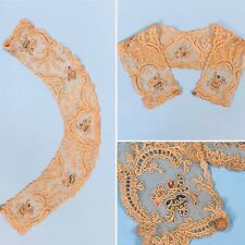 Antique 1930s 1920s handmade Chantilly Lace Floral dress shirt Collar picture