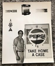 Pepsi Cola Soda Photograph Advertising Promo 1970's Black White Glossy Vintage picture