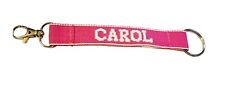 Carol Wristlet Keychain Personalized Keyring Purse Clip Keytag Gift picture