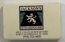 Jackson's Steakhouse Burt & Jacks matchbox Fort Lauderdale BOTH CLOSED picture