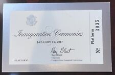 Donald J. Trump Numbered Inauguration Pass Silver Ticket Platform Area Admission picture