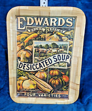 Vintage Nevco Edwards Desiccated Soup Advertising Woven Bamboo Tray 16