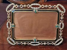 RARE JAY STRONGWATER CHINOISERIE DECO BRACELET LINK PAVE ENAMEL CRYSTAL FRAME picture