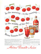 In the morning the evening . . Heinz Tomato Juice ad 1934 singing tomatoes picture